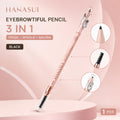Hanasui Eyebrowtiful Pencil 3 in 1 Black 1.6g - Pensil Alis + Spoolie + Rautan
