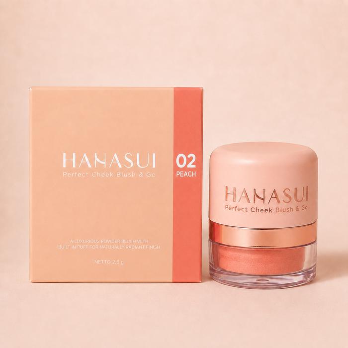 Hanasui Perfect Cheek Blush & Go - Blush Wajah 4 Pilihan Warna Natural