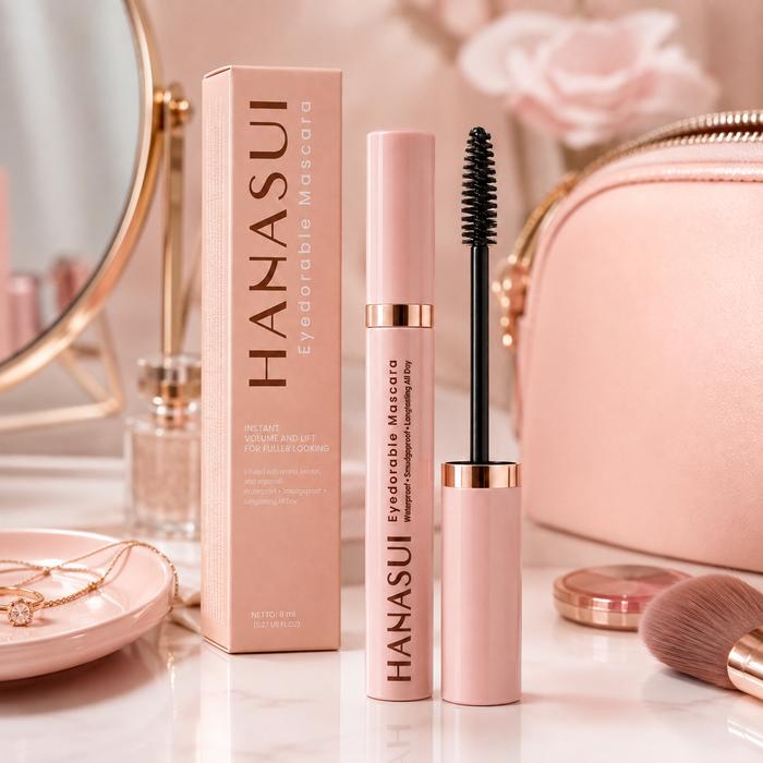 Hanasui Eyedorable Mascara Waterproof 8ml - Maskara Volume & Lift Smudgeproof
