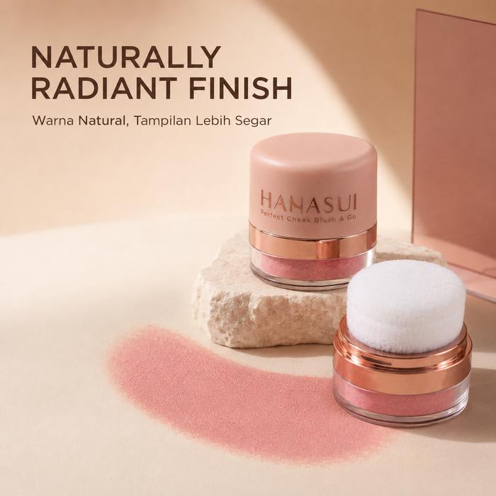 Hanasui Perfect Cheek Blush & Go - Blush Wajah 4 Pilihan Warna Natural