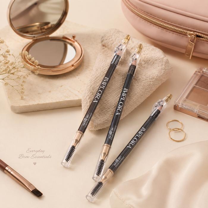 Implora Eyebrow Pencil 2 in 1 Dark Brown 007 - Pensil Alis + Spoolie