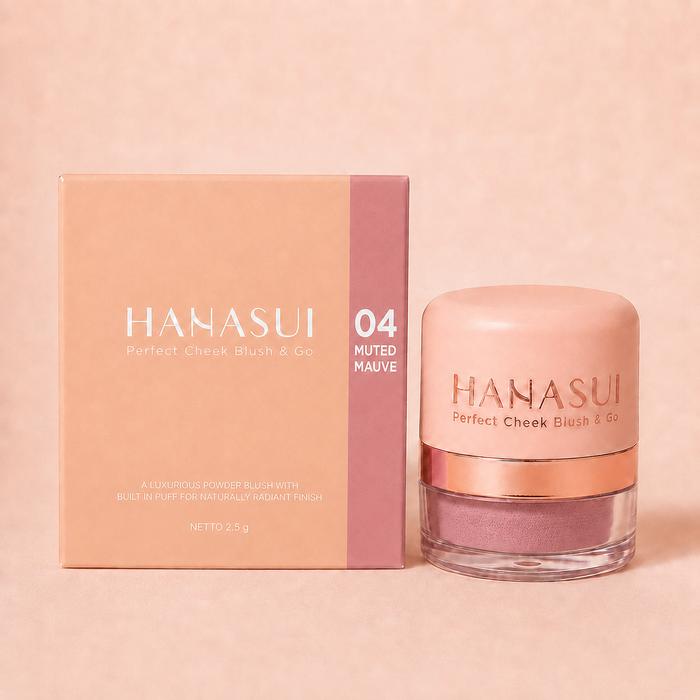 Hanasui Perfect Cheek Blush & Go - Blush Wajah 4 Pilihan Warna Natural