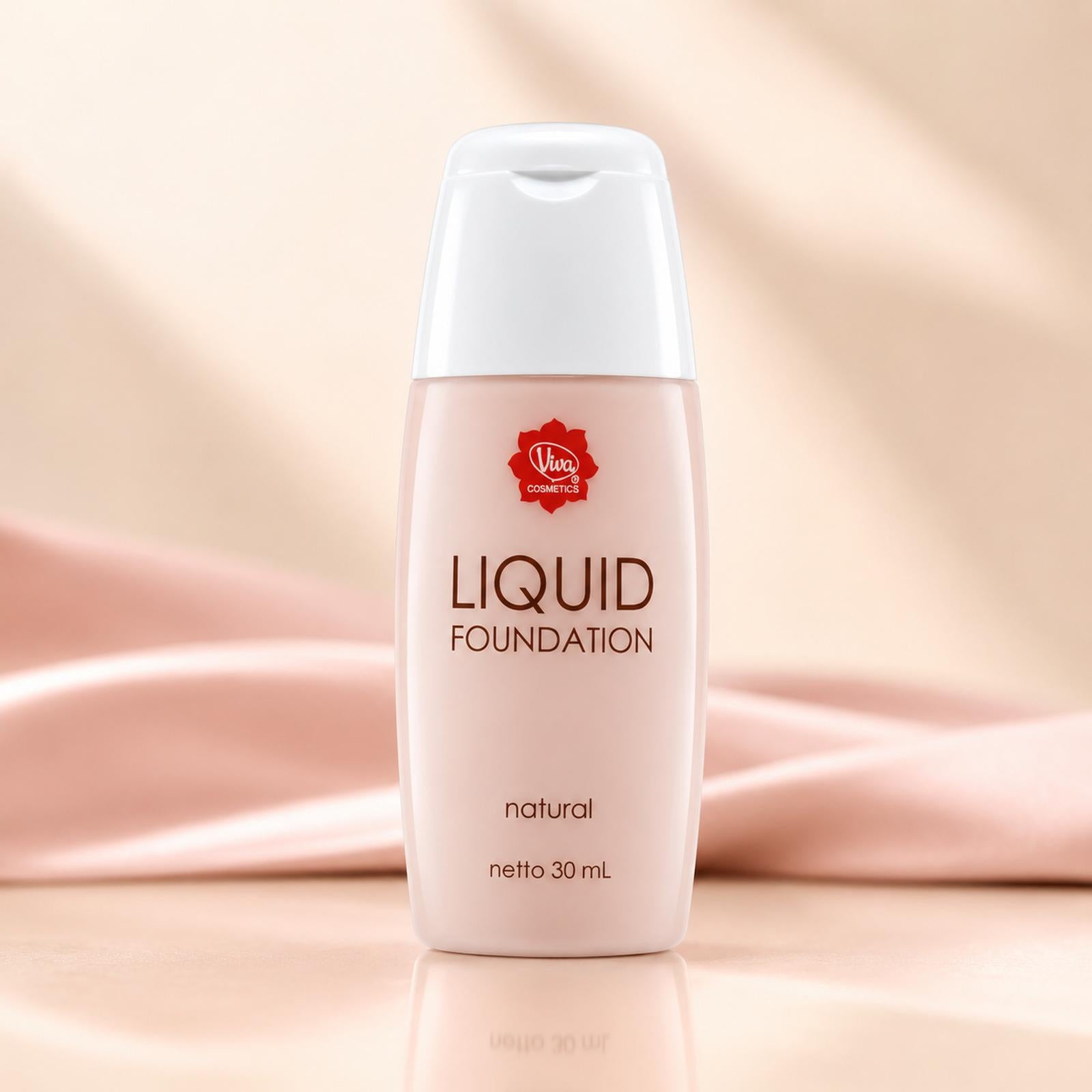Viva Liquid Foundation Natural 30ml - Foundation Cair Natural Finish untuk Makeup Harian