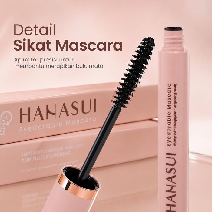 Hanasui Eyedorable Mascara Waterproof 8ml - Maskara Volume & Lift Smudgeproof
