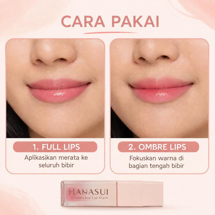 Hanasui Tintdorable Lip Stain 3.5g - Lip Tint 01 Cherry & 04 Sweet