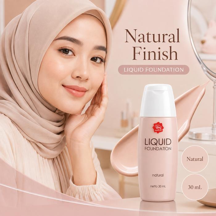 Viva Liquid Foundation Natural 30ml - Foundation Cair Natural Finish untuk Makeup Harian