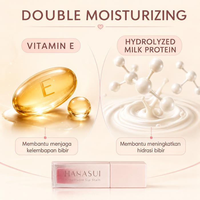 Hanasui Tintdorable Lip Stain 3.5g - Lip Tint 01 Cherry & 04 Sweet