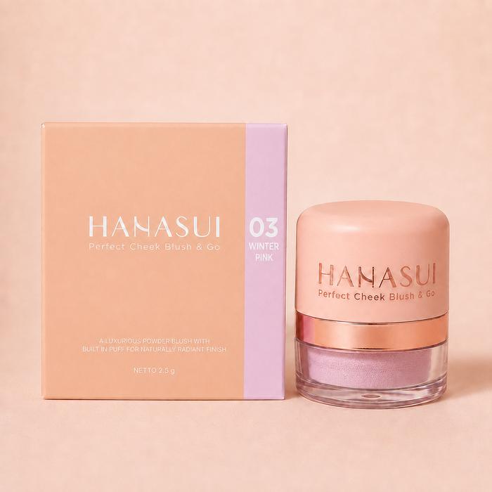 Hanasui Perfect Cheek Blush & Go - Blush Wajah 4 Pilihan Warna Natural