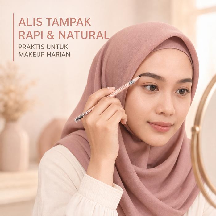 Hanasui Eyebrowtiful Pencil 3 in 1 Black 1.6g - Pensil Alis + Spoolie + Rautan