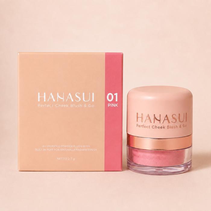 Hanasui Perfect Cheek Blush & Go - Blush Wajah 4 Pilihan Warna Natural