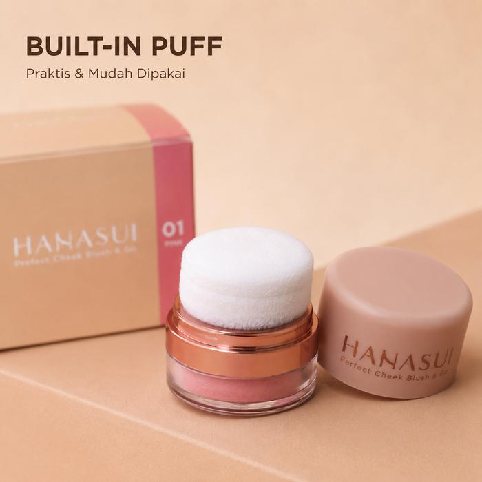 Hanasui Perfect Cheek Blush & Go - Blush Wajah 4 Pilihan Warna Natural
