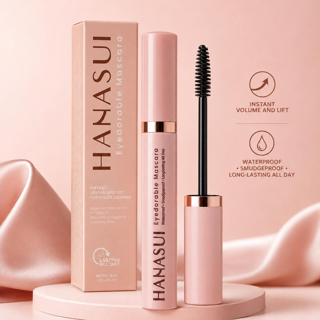 Hanasui Eyedorable Mascara Waterproof 8ml - Maskara Volume & Lift Smudgeproof