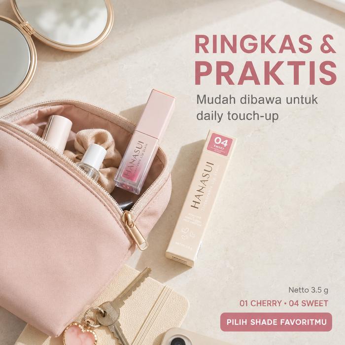 Hanasui Tintdorable Lip Stain 3.5g - Lip Tint 01 Cherry & 04 Sweet